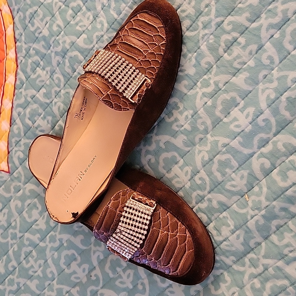 Brown Suede Slides🧡